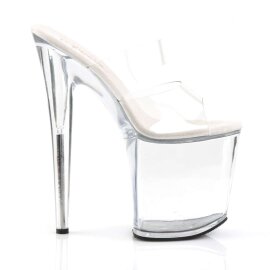 Pleaser Mules FLAMINGO-802 Trasparente/Trasparente EU-35 / US-5
