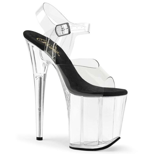Pleaser Sandali FLAMINGO-808 Trasparente-Nero/Trasparente EU-35 / US-5