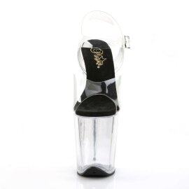 Pleaser Sandali FLAMINGO-808 Trasparente-Nero/Trasparente EU-35 / US-5