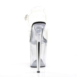 Pleaser Sandali FLAMINGO-808 Trasparente-Nero/Trasparente EU-35 / US-5