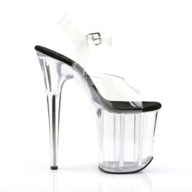 Pleaser Sandali FLAMINGO-808 Trasparente-Nero/Trasparente EU-35 / US-5
