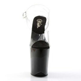 Pleaser Sandali FLAMINGO-808 Trasparente/Nero EU-35 / US-5