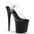 Pleaser Sandali FLAMINGO-808 Trasparente/Nero EU-35 / US-5