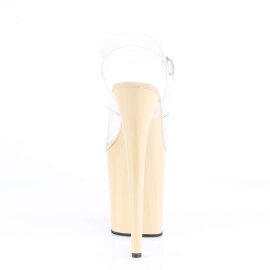Pleaser Sandali FLAMINGO-808 Trasparente/Crema EU-38 / US-8