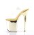Pleaser Sandali FLAMINGO-808 Trasparente/Dorato Cromato EU-35 / US-5