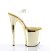 Pleaser Sandali FLAMINGO-808 Trasparente/Dorato Cromato EU-35 / US-5