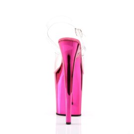 Pleaser Sandali FLAMINGO-808 Trasparente/Rosa Acceso Cromato EU-35 / US-5