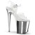 Pleaser Sandali FLAMINGO-808 Trasparente/Argento Cromato EU-37 / US-7