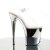Pleaser Sandali FLAMINGO-808 Trasparente/Argento Cromato EU-37 / US-7