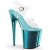Pleaser Sandali FLAMINGO-808 Trasparente/Turchese Cromato EU-38 / US-8