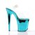 Pleaser Sandali FLAMINGO-808 Trasparente/Turchese Cromato EU-38 / US-8