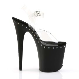 Pleaser Sandali FLAMINGO-808ABLS Trasparente/Nero StrassEU-35 / US-5