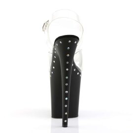 Pleaser Sandali FLAMINGO-808ABLS Trasparente/Nero StrassEU-38 / US-8