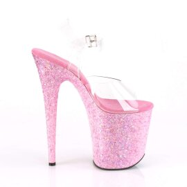 Pleaser Sandali FLAMINGO-808CF Trasparente/Rosa Confetti EU-35 / US-5