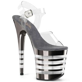 Pleaser Sandali FLAMINGO-808CHLN Trasparente/Peltro...
