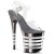 Pleaser Sandali FLAMINGO-808CHLN Trasparente/Peltro Cromato EU-35 / US-5