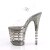 Pleaser Sandali FLAMINGO-808CHLN Trasparente/Peltro Cromato EU-35 / US-5