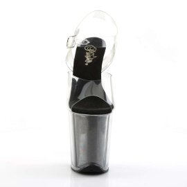 Pleaser Sandali FLAMINGO-808G Trasparente/Nero Glitter...