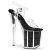 Pleaser Sandali FLAMINGO-808G Trasparente/Nero Glitter EU-37 / US-7