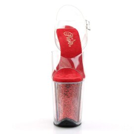 Pleaser Sandali FLAMINGO-808G Trasparente/Rosso Glitter...