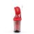 Pleaser Sandali FLAMINGO-808G Trasparente/Rosso Glitter EU-35 / US-5