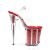 Pleaser Sandali FLAMINGO-808G Trasparente/Rosso Glitter EU-35 / US-5