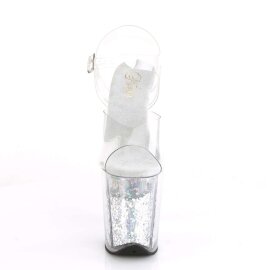 Pleaser Sandali FLAMINGO-808GF Trasparente/Argento Multi...