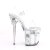Pleaser Sandali FLAMINGO-808GF Trasparente/Argento Multi Glitter EU-38 / US-8