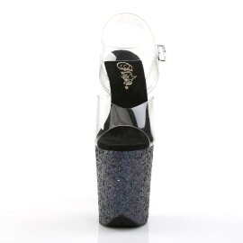 Pleaser Sandali FLAMINGO-808LG Trasparente/Nero Multi...