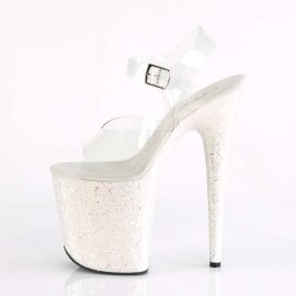 Pleaser Sandali FLAMINGO-808LG Trasparente/Opale Multi Glitter EU-37 / US-7