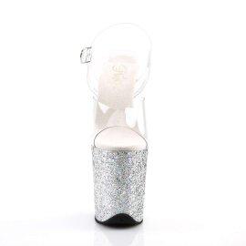 Pleaser Sandali FLAMINGO-808LG Trasparente/Argento Multi...