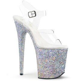 Pleaser Sandali FLAMINGO-808LG Trasparente/Argento Multi...
