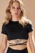 Lunalae Top Millie Manica Corta Nero M