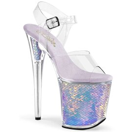 Pleaser Sandali FLAMINGO-808MC Trasparente/Lavanda...