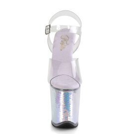Pleaser Sandali FLAMINGO-808MC Trasparente/Lavanda...