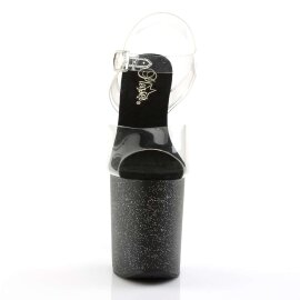 Pleaser Sandali FLAMINGO-808MG Trasparente/Nero EU-35 / US-5