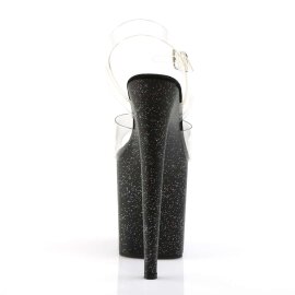 Pleaser Sandali FLAMINGO-808MG Trasparente/Nero EU-35 / US-5