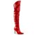 Pleaser CLASSIQUE-3011 Stivali Sopra Il Ginocchio Similpelle Rosso EU-39 / US-9