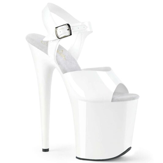 Pleaser Sandali FLAMINGO-808N TPU Bianco (Effetto Gelatina)/Bianco EU-35 / US-5