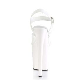 Pleaser Sandali FLAMINGO-808N TPU Bianco (Effetto Gelatina)/Bianco EU-35 / US-5
