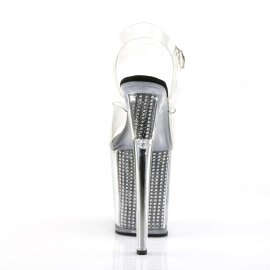 Pleaser Sandali FLAMINGO-808SRS Trasparente/Nero Strass EU-35 / US-5