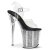 Pleaser Sandali FLAMINGO-808SRS Trasparente/Nero Strass EU-35 / US-5