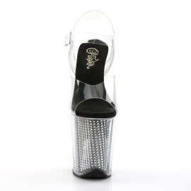 Pleaser Sandali FLAMINGO-808SRS Trasparente/Nero Strass...