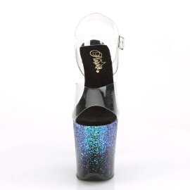 Pleaser Sandali FLAMINGO-808SS Trasparente/Nero Blu Multi...
