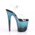 Pleaser Sandali FLAMINGO-808SS Trasparente/Nero Blu Multi Glitter EU-35 / US-5