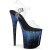Pleaser Sandali FLAMINGO-808SS Trasparente/Nero Blu Multi Glitter EU-37 / US-7