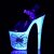 Pleaser Sandali FLAMINGO-808SW Trasparente/Bianco Neon EU-35 / US-5
