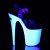 Pleaser Sandali FLAMINGO-808SW Trasparente/Bianco Neon EU-35 / US-5