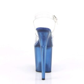 Pleaser Sandali FLAMINGO-808T Trasparente/Blu EU-35 / US-5