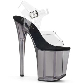 Pleaser Sandali FLAMINGO-808T Trasparente/Argento Fumo...